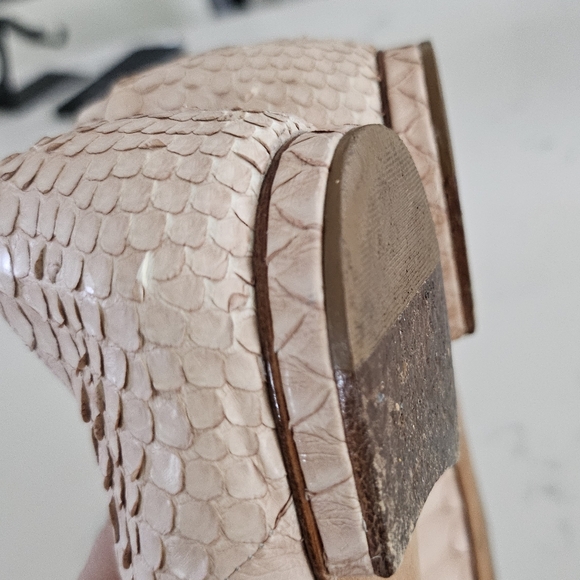 Alexander Birman Exotic Pyton Cream Ballet Flats - Picture 8 of 15